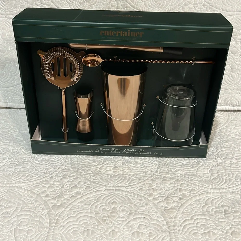 Entertainer Premium Collection 6 piece‎ Boston Shaker set, new